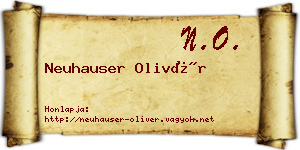 Neuhauser Olivér névjegykártya