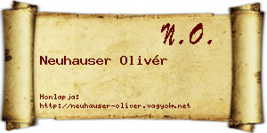 Neuhauser Olivér névjegykártya